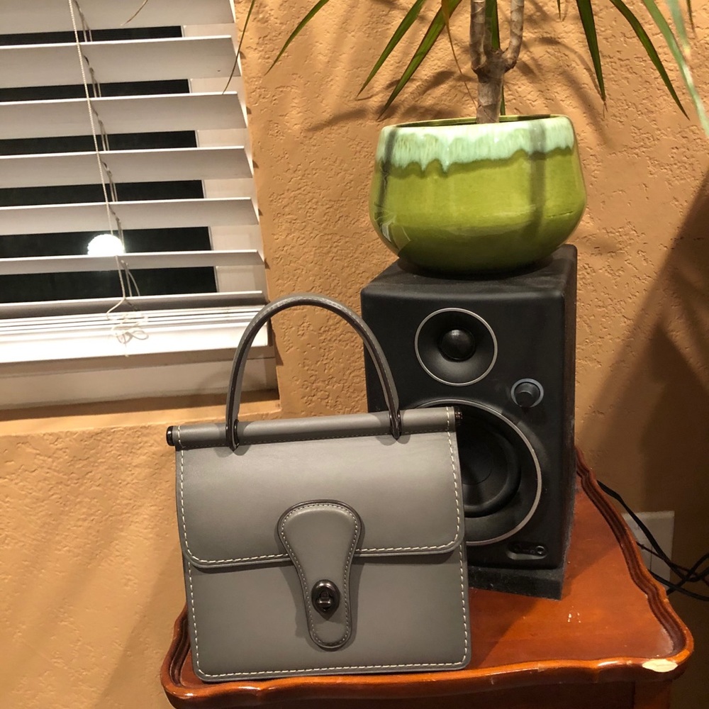 Grey coach top handle 18 Willis purse